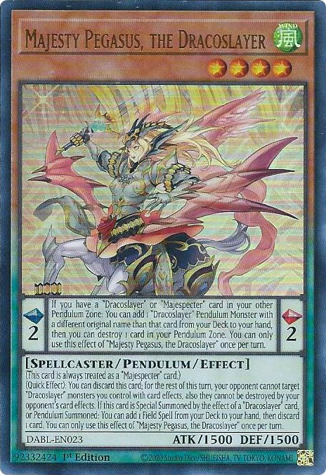 Majesty Pegasus, the Dracoslayer [DABL-EN023] Ultra Rare | Good Games Adelaide SA