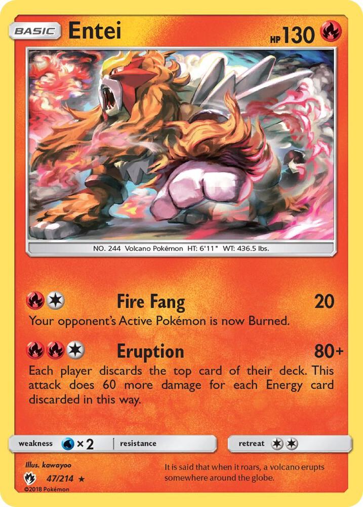 Entei 47/214 (SM - Lost Thunder)  | Good Games Adelaide SA