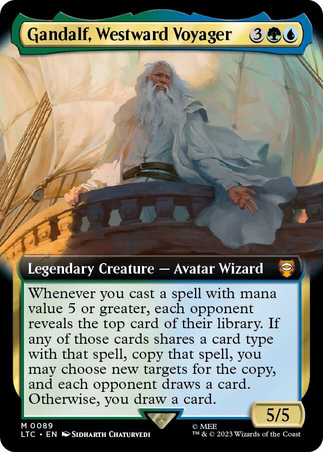 Gandalf, Westward Voyager 89 (Commander: The Lord of the Rings: Tales of Middle-earth)  - Extended Art Foil | Good Games Adelaide SA