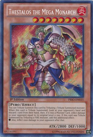 Thestalos the Mega Monarch [PRIO-EN035] Secret Rare | Good Games Adelaide SA