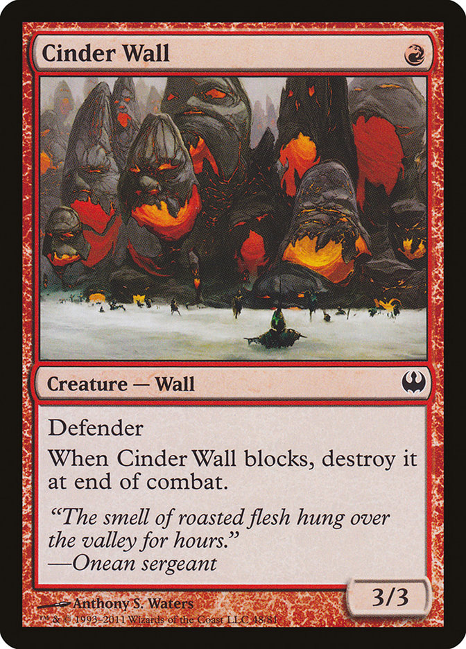 Cinder Wall [Duel Decks: Knights vs. Dragons] | Good Games Adelaide SA