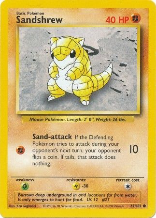 Sandshrew (62/102) [Base Set Unlimited] | Good Games Adelaide SA