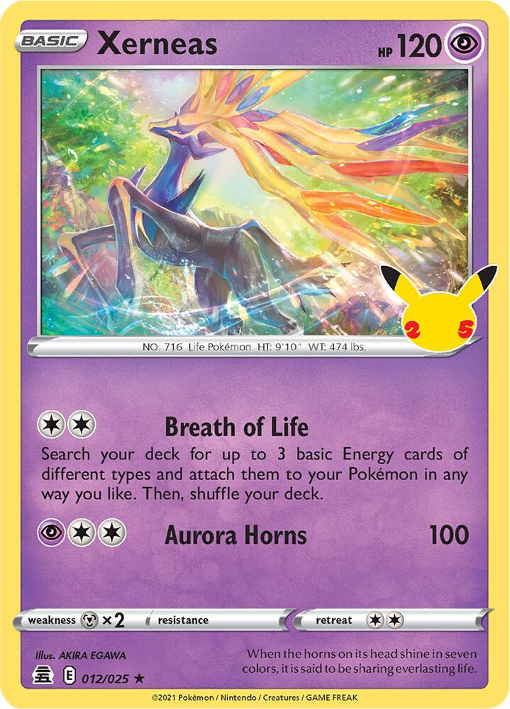 Xerneas 012/025 (Celebrations)  - Holofoil | Good Games Adelaide SA