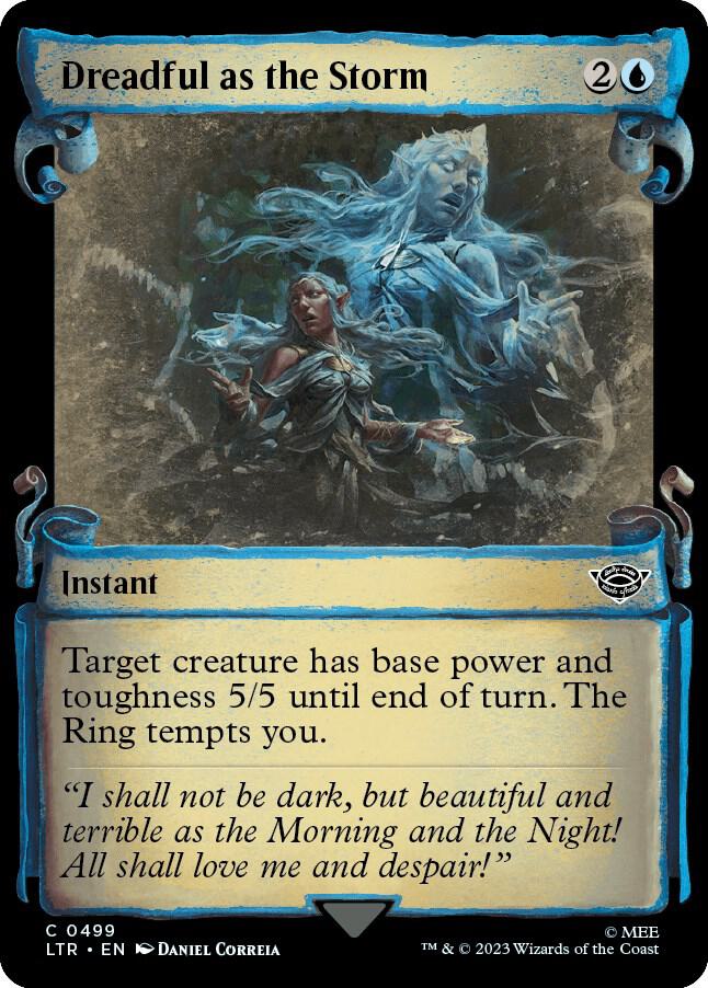 Dreadful as the Storm 499 (Universes Beyond: The Lord of the Rings: Tales of Middle-earth)  - Showcase Scroll Foil | Good Games Adelaide SA