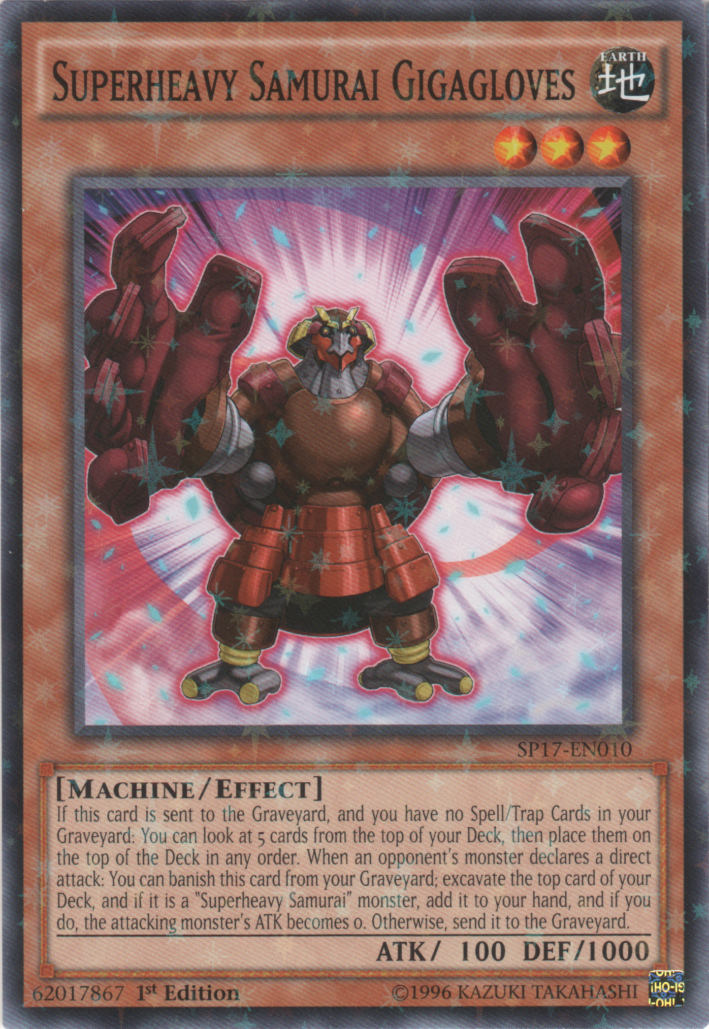 Superheavy Samurai Gigagloves [SP17-EN010] Starfoil Rare | Good Games Adelaide SA
