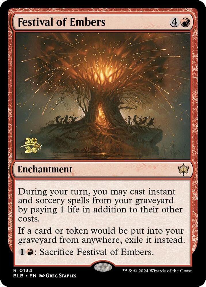 Festival of Embers 134 (Prerelease Cards)  - Foil | Good Games Adelaide SA