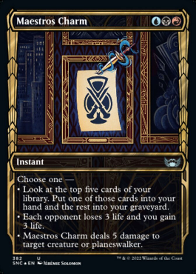 Maestros Charm (Showcase Golden Age Gilded Foil) [Streets of New Capenna] | Good Games Adelaide SA