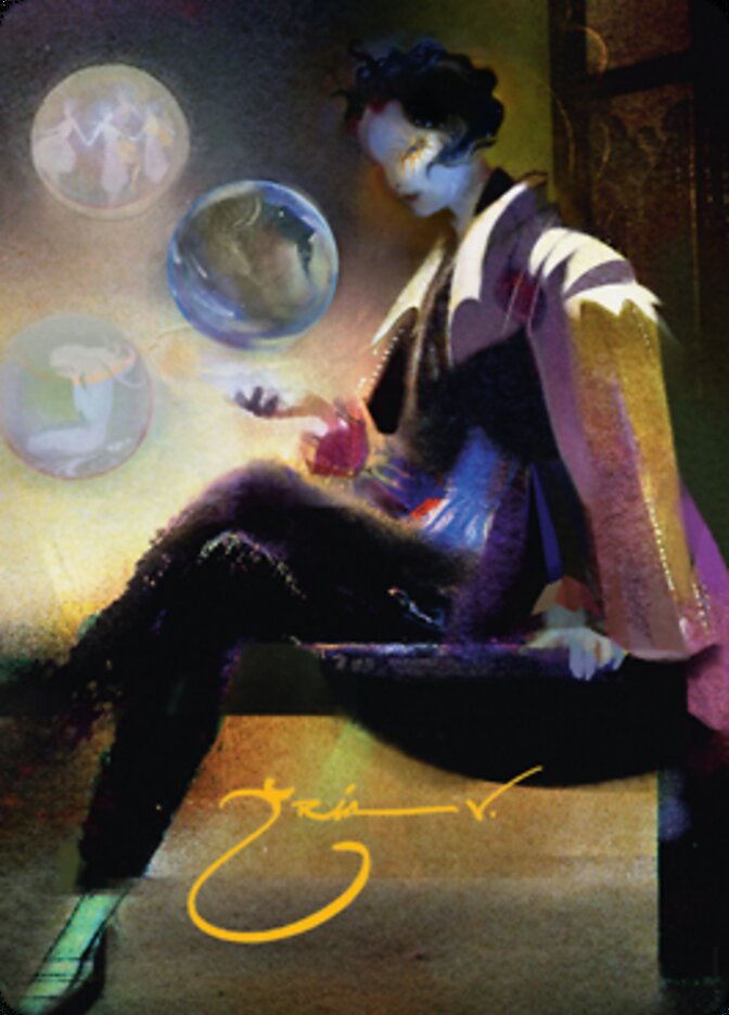 Obscura Interceptor Art Card (Gold-Stamped Signature) [Streets of New Capenna Art Series] | Good Games Adelaide SA