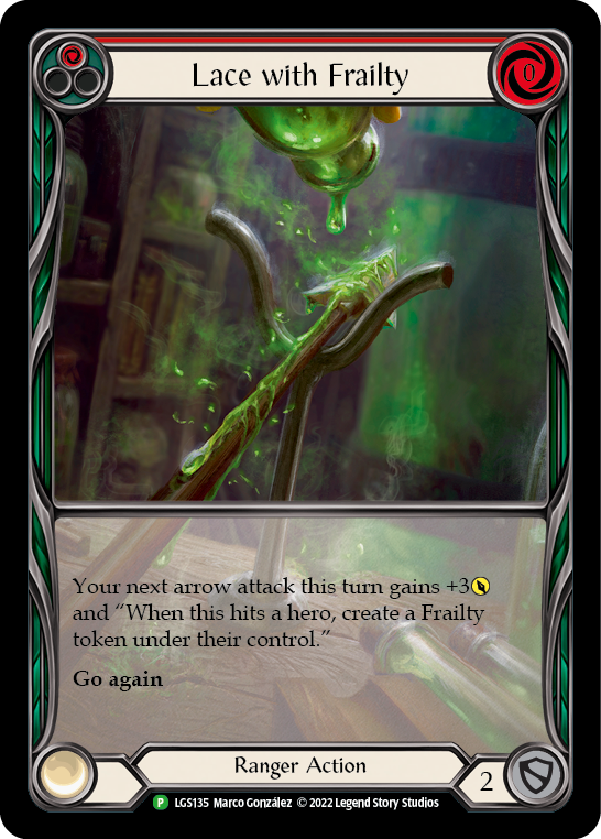 Lace with Frailty (Red) [LGS135] (Promo)  Rainbow Foil | Good Games Adelaide SA