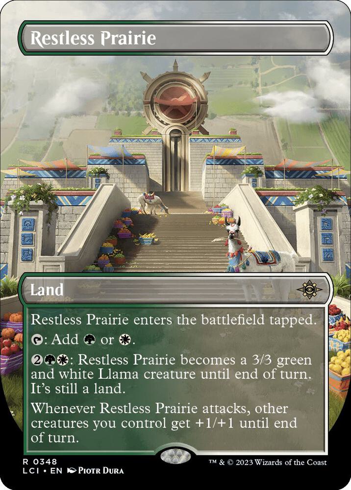 Restless Prairie 348 (The Lost Caverns of Ixalan)  - Borderless Foil | Good Games Adelaide SA