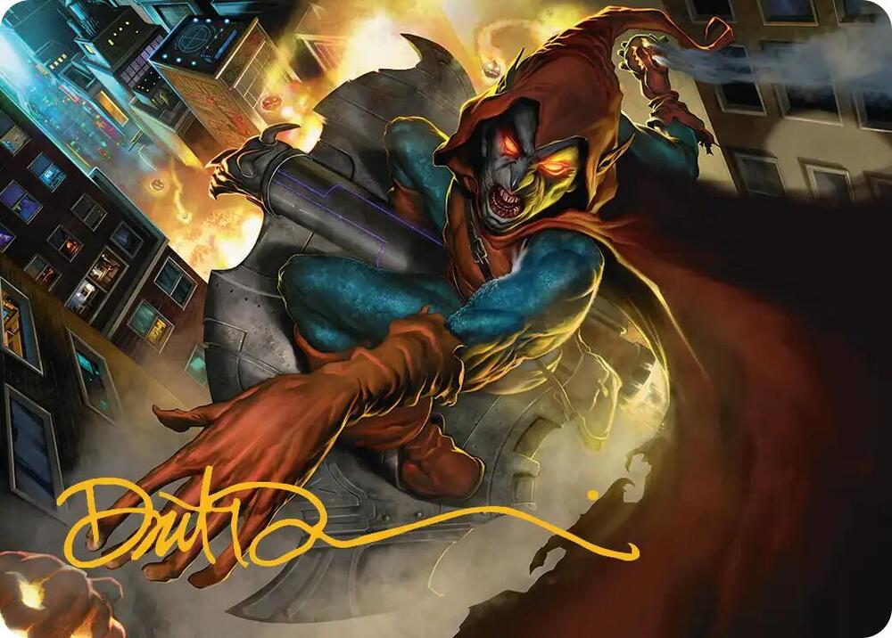 Hobgoblin Mantled Marauder Art Card Gold Stamped Signature 15 (Art Series: Marvel's Spider-Man)  | Good Games Adelaide SA