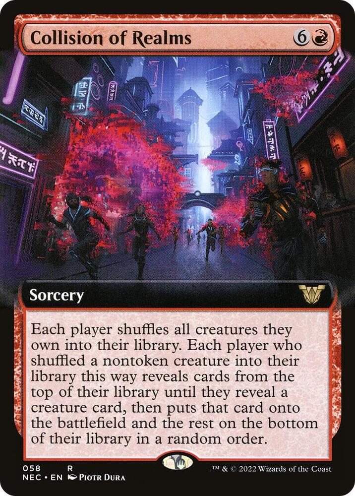 Collision of Realms 58 (Commander: Kamigawa: Neon Dynasty)  - Extended Art | Good Games Adelaide SA