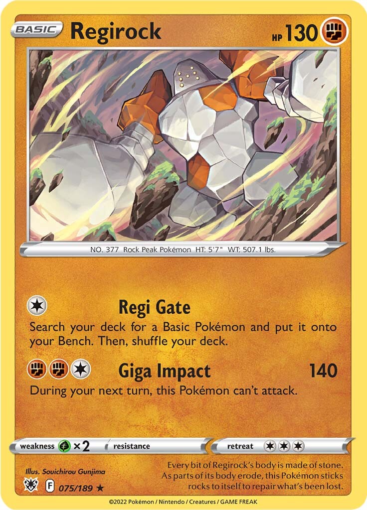 Regirock (075/189) [Sword & Shield: Astral Radiance] | Good Games Adelaide SA