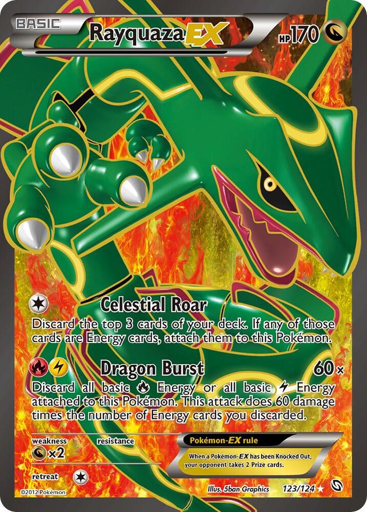 Rayquaza EX Full Art 123/124 (Dragons Exalted)  - Holofoil | Good Games Adelaide SA