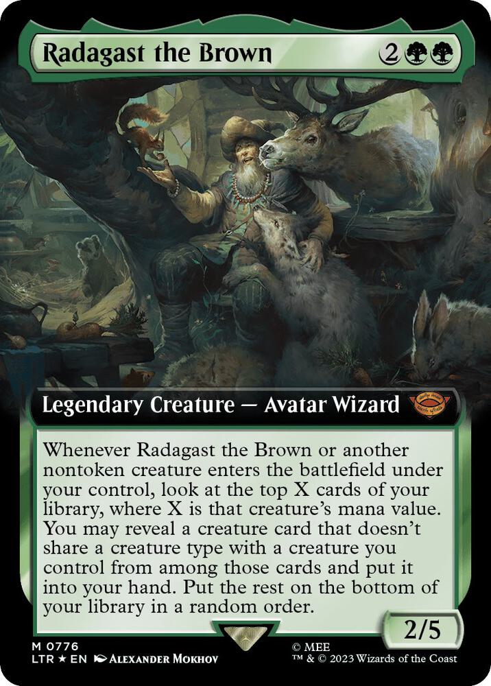 Radagast the Brown 776 (Universes Beyond: The Lord of the Rings: Tales of Middle-earth)  - Extended Art Surge Foil | Good Games Adelaide SA