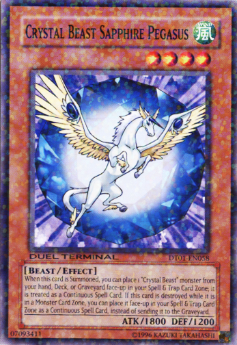 Crystal Beast Sapphire Pegasus [DT01-EN058] Common | Good Games Adelaide SA