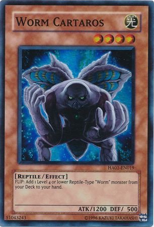 Worm Cartaros [HA01-EN019] Super Rare | Good Games Adelaide SA