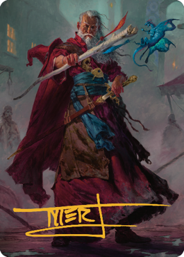 Elminster Art Card (64) (Gold-Stamped Signature) [Commander Legends: Battle for Baldur's Gate Art Series] | Good Games Adelaide SA