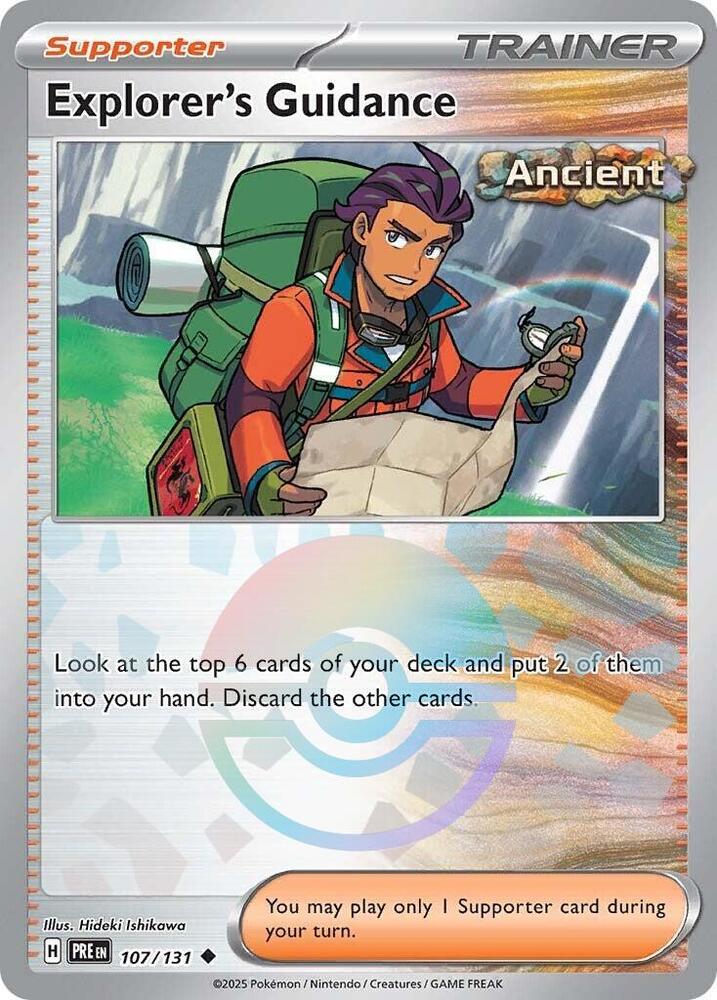 Explorer's Guidance (107/131) (Poke Ball Pattern) [Scarlet & Violet: Prismatic Evolutions] | Good Games Adelaide SA