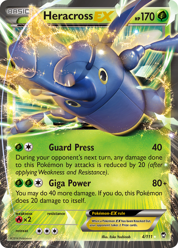 Heracross EX (4/111) [XY: Furious Fists] | Good Games Adelaide SA