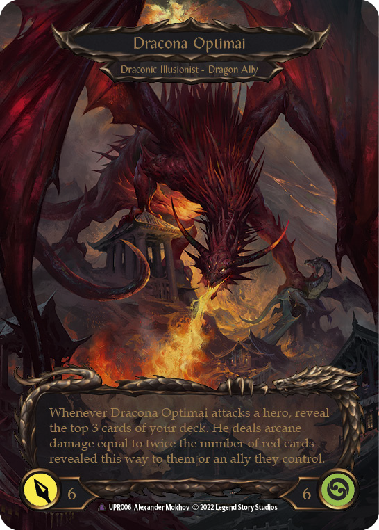 Invoke Dracona Optimai // Dracona Optimai (Marvel) [UPR006] (Uprising)  Cold Foil | Good Games Adelaide SA