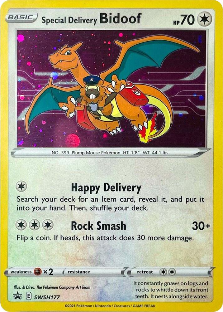 Special Delivery Bidoof SWSH177 (SWSH: Sword & Shield Promo Cards)  - Holofoil | Good Games Adelaide SA