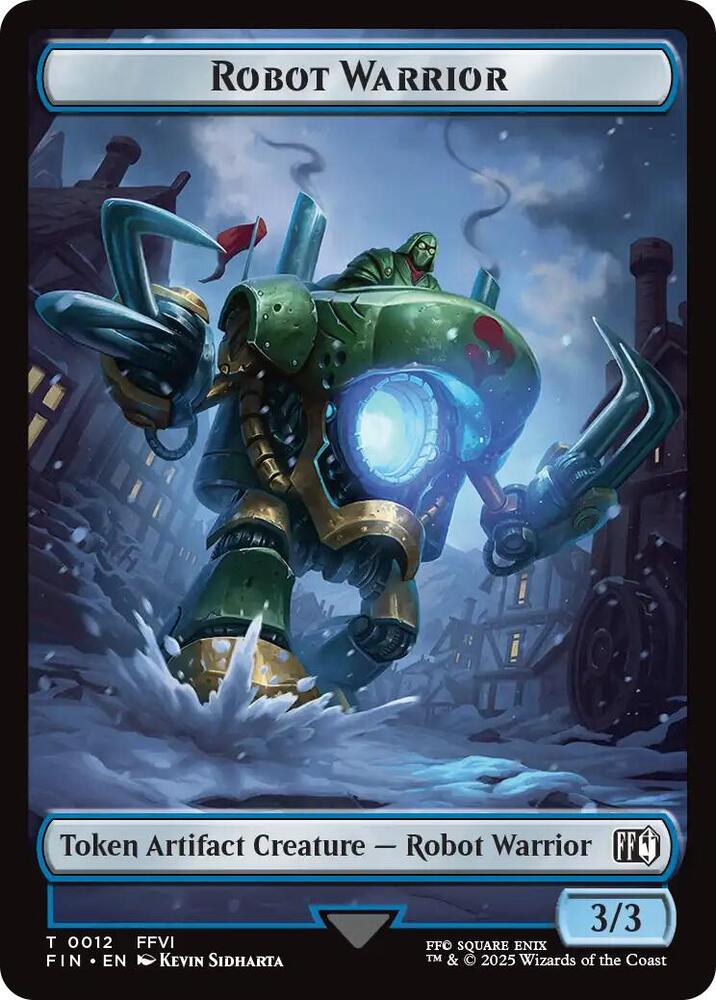 Robot Warrior Copy 0001 Double Sided Token 12 // 1 (FINAL FANTASY)  | Good Games Adelaide SA