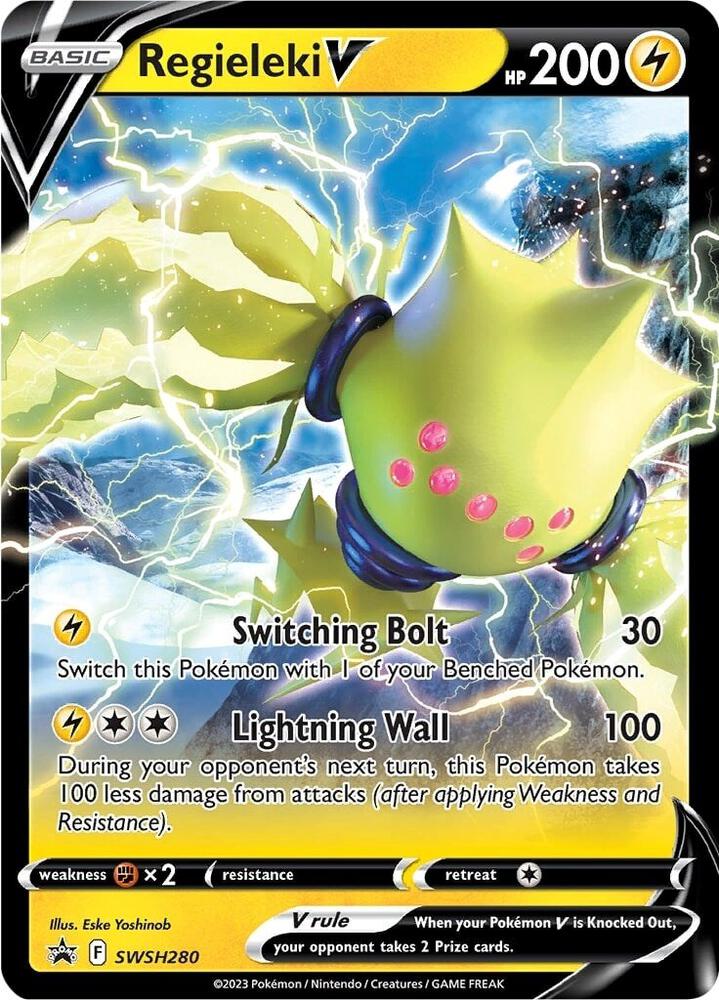 Regieleki V SWSH280 (SWSH: Sword & Shield Promo Cards)  - Holofoil | Good Games Adelaide SA