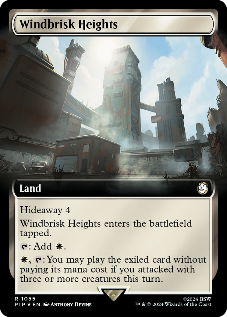Windbrisk Heights (Extended Art) (Surge Foil) [Fallout] | Good Games Adelaide SA