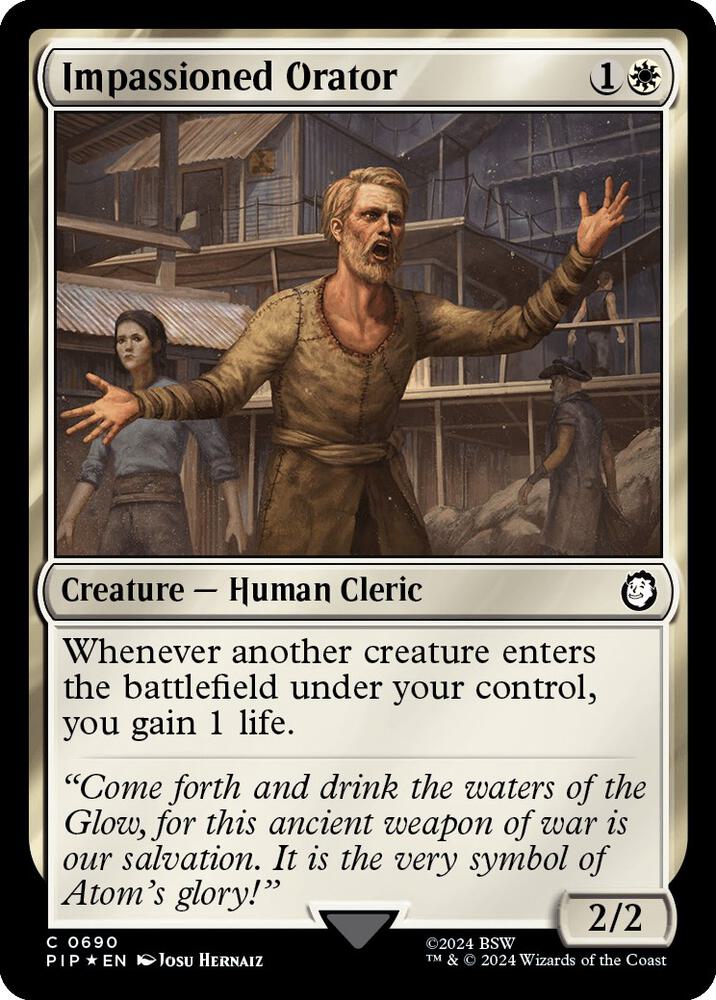 Impassioned Orator Surge Foil 690 (Universes Beyond: Fallout)  - Foil | Good Games Adelaide SA
