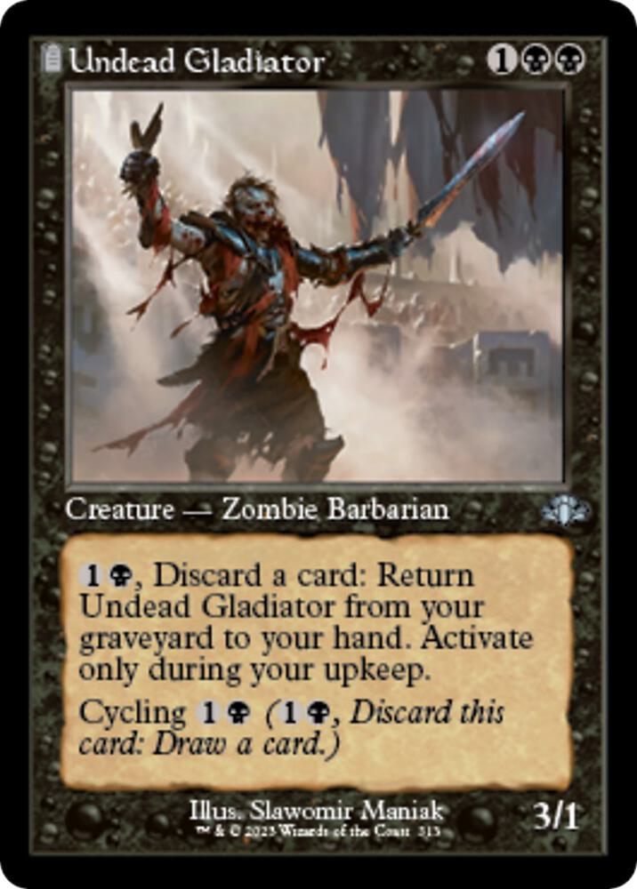 Undead Gladiator 313 (Dominaria Remastered)  - Retro Foil | Good Games Adelaide SA