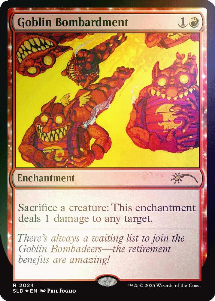 Goblin Bombardment 2024 Rainbow Foil 2024 (Secret Lair Drop Series)  - Foil | Good Games Adelaide SA