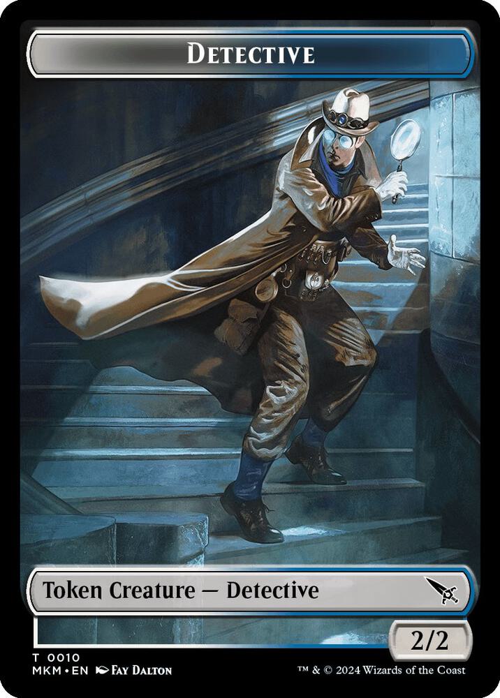 Detective Plant Double Sided Token 10 // 9 (Murders at Karlov Manor)  - Foil | Good Games Adelaide SA