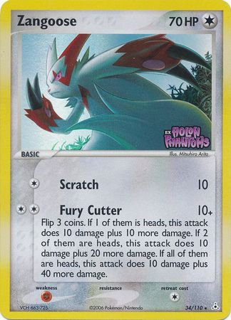 Zangoose (34/110) (Stamped) [EX: Holon Phantoms] | Good Games Adelaide SA