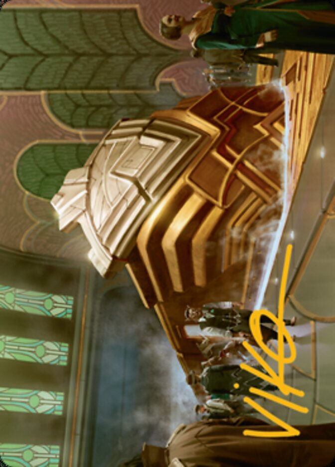 Capenna Express Art Card (Gold-Stamped Signature) [Streets of New Capenna Art Series] | Good Games Adelaide SA