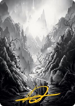 Mountain Art Card Gold Stamped Signature 79 (Art Series: Innistrad: Midnight Hunt)  | Good Games Adelaide SA