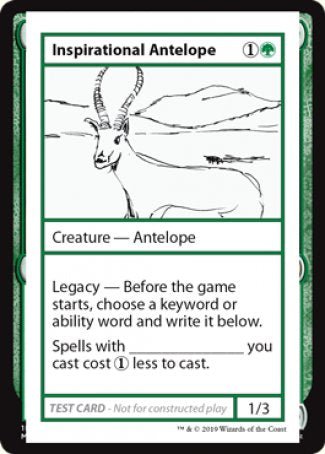 Inspirational Antelope (2021 Edition) [Mystery Booster Playtest Cards] | Good Games Adelaide SA