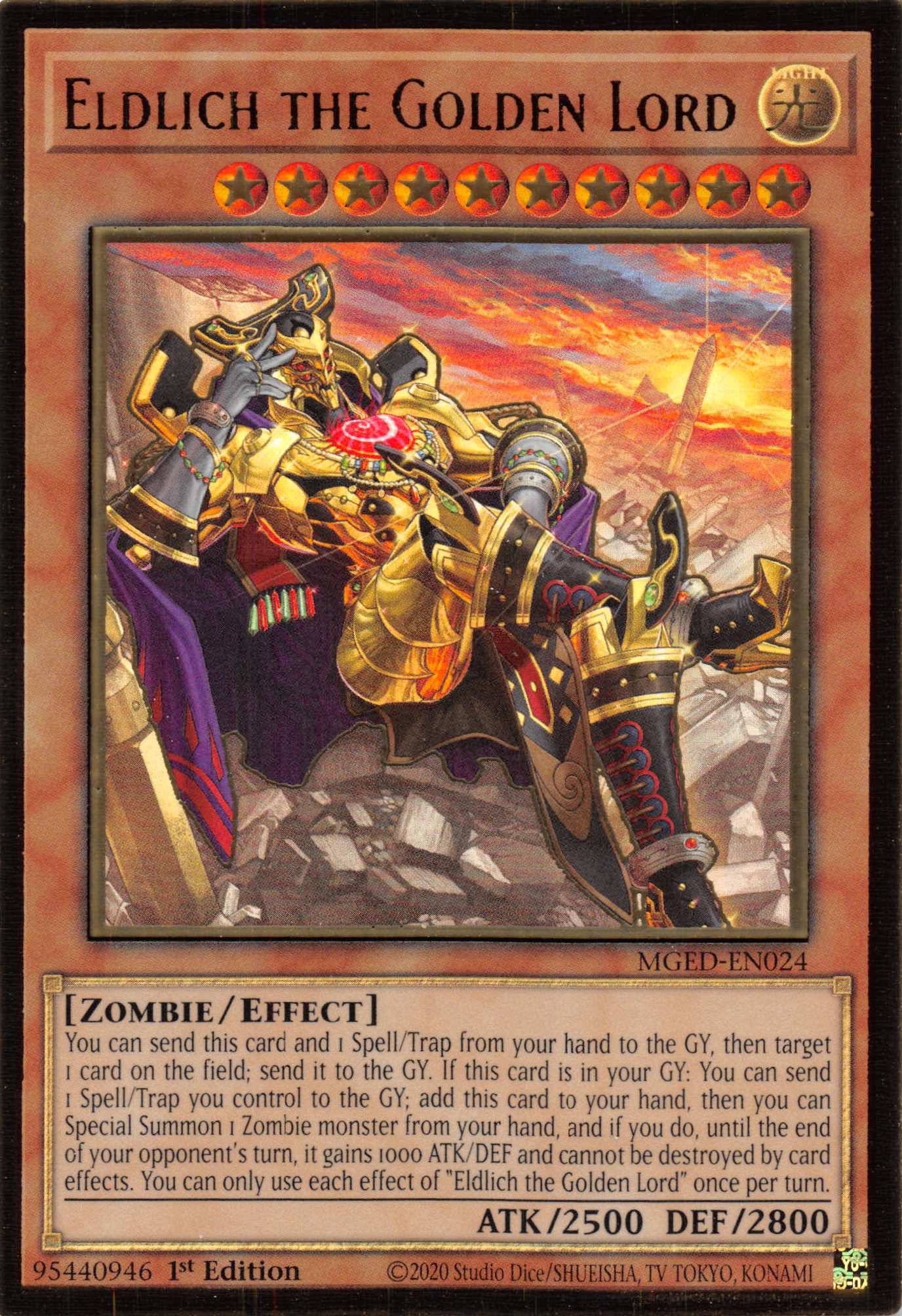 Eldlich the Golden Lord (Alternate Art) [MGED-EN024] Gold Rare | Good Games Adelaide SA