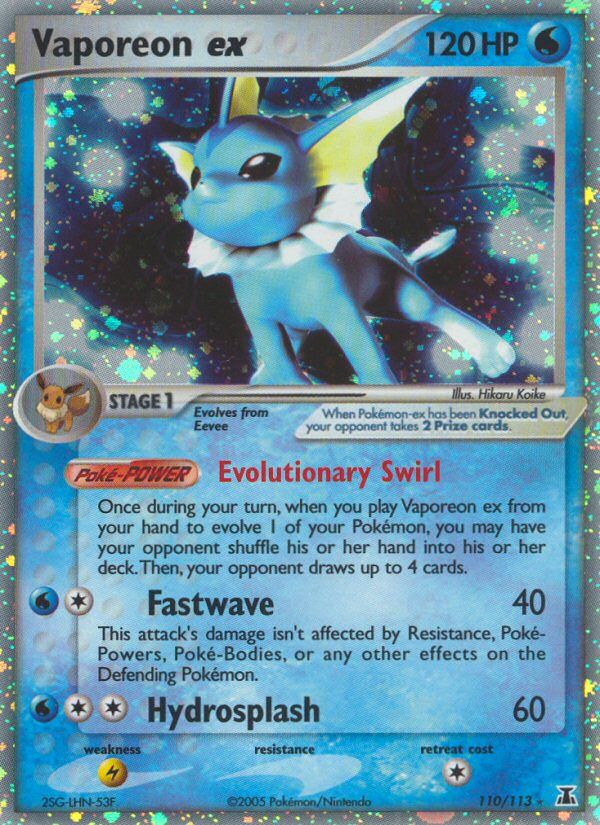 Vaporeon ex (110/113) [EX: Delta Species] | Good Games Adelaide SA