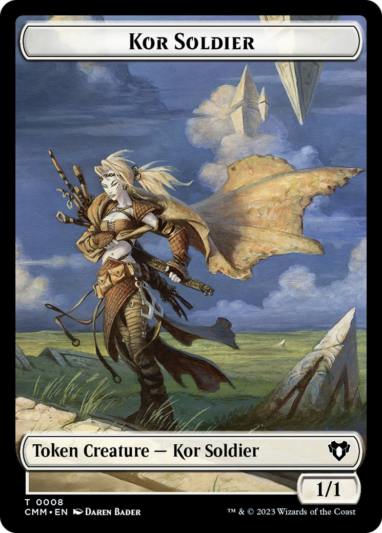 Soldier // Kor Soldier Double-Sided Token [Commander Masters Tokens] | Good Games Adelaide SA