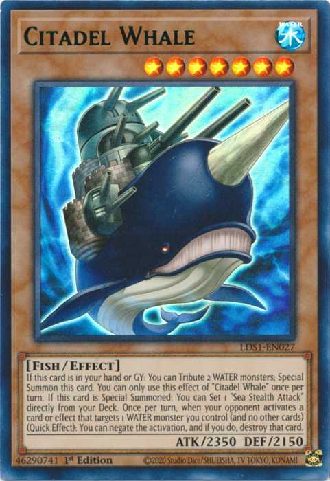 Citadel Whale (Green) [LDS1-EN027] Ultra Rare | Good Games Adelaide SA