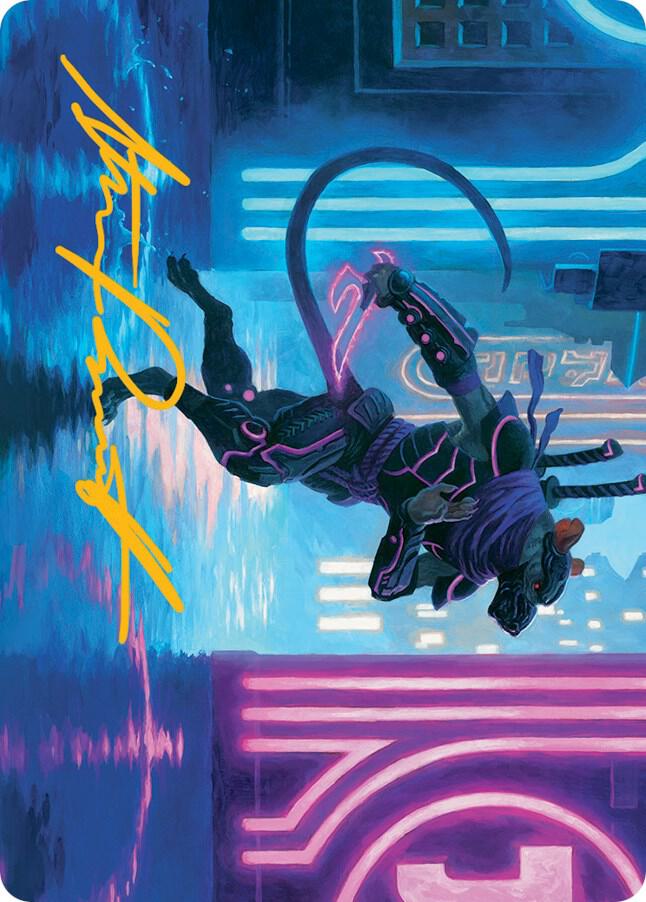 Nezumi Informant Art Card Gold Stamped Signature 27 (Art Series: March of the Machine)  | Good Games Adelaide SA