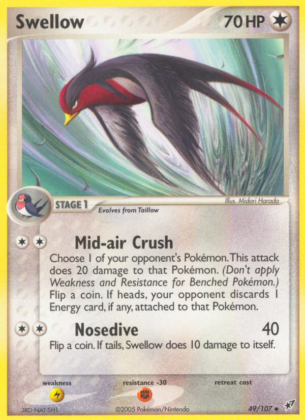 Swellow (49/107) [EX: Deoxys] | Good Games Adelaide SA