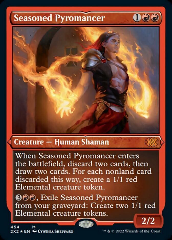 Seasoned Pyromancer (Foil Etched) [Double Masters 2022] | Good Games Adelaide SA