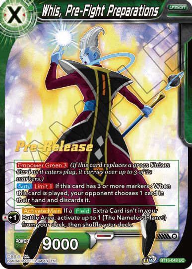 Whis, Pre-Fight Preparations (BT16-048) [Realm of the Gods Prerelease Promos] | Good Games Adelaide SA