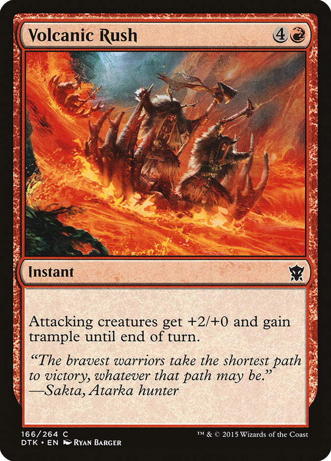 Volcanic Rush 166 (Dragons of Tarkir)  - Foil | Good Games Adelaide SA