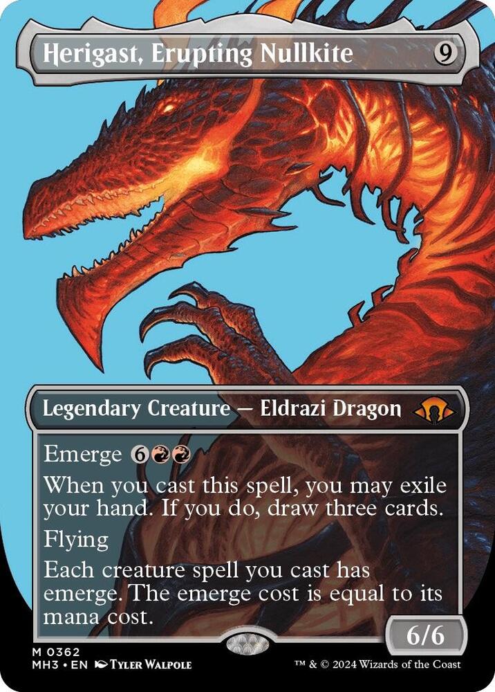Herigast, Erupting Nullkite 362/319 (Modern Horizons 3)  - Borderless Foil | Good Games Adelaide SA