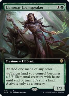 Llanowar Loamspeaker Extended Art 416 (Dominaria United)  | Good Games Adelaide SA