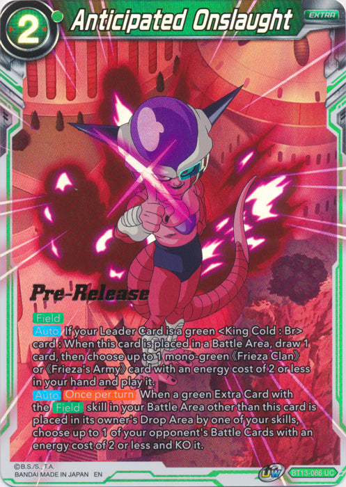 Anticipated Onslaught (BT13-086) [Supreme Rivalry Prerelease Promos] | Good Games Adelaide SA