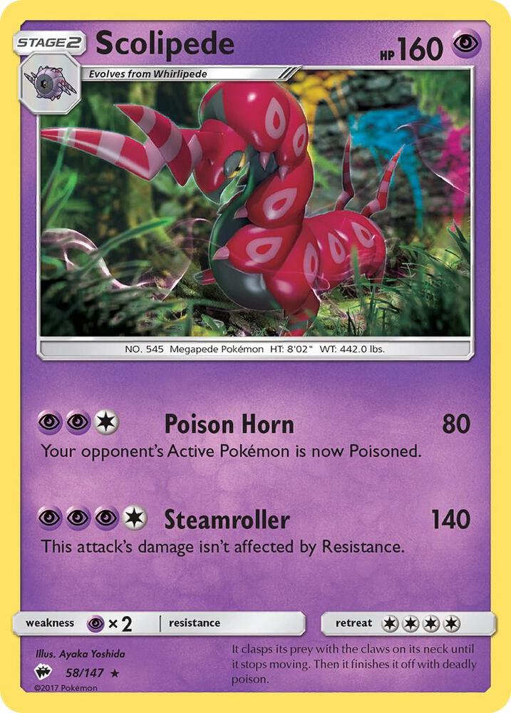 Scolipede 58/147 (SM - Burning Shadows)  | Good Games Adelaide SA
